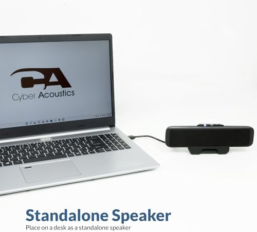 Cyber Acoustics CA-2890BT USB and Bluetooth Speaker Bar with Speakerphone - Image 5