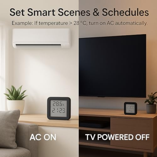 Universal WiFi IR Blaster Hub with Temp & Humidity Monitor (IR Only - No RF Blinds/Garages) - Smart Home Automation for AC, TV & Audio - Compatible with Smart Life Tuya Alexa Google - Image 6