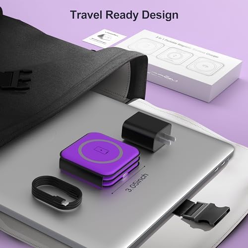 3 in 1 Charging Station for Multple Devices,Foldable 3 in 1 Wireless Charger for Travel,Nano Wireless Charging Station for iPhone16 15 14 13 12 Pro Max/Watch 10 9 8 7 6 5 4 3 Ultra/AirPod Pro - Image 7