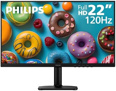 Philips 22 Inch Computer Monitor FHD 120Hz Overclocked IPS VESA, 22E2N1100 by Unknown