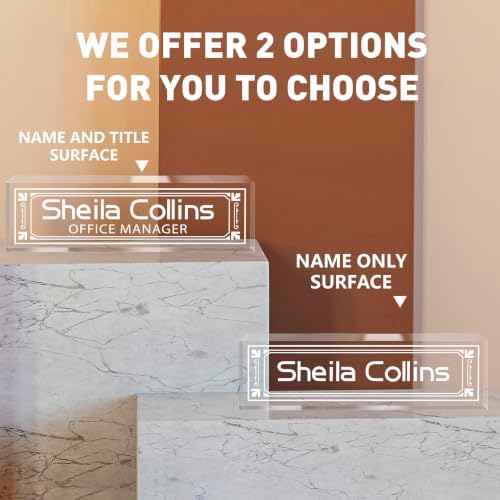 Custom Engraved Name Plate for Desk, Acrylic Desk Name Plate Personalized - Image 2