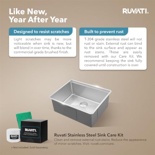Ruvati 24-in 16-Gauge Round-Corner Undermount Workstation Sink - RVH8324 - Image 7