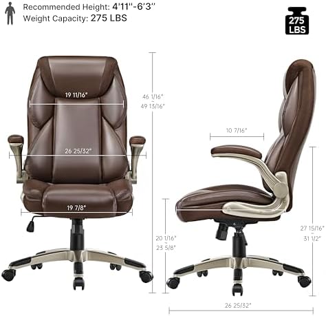 EUREKA ERGONOMIC Galene Executive Office Chair, Brown - Image 2
