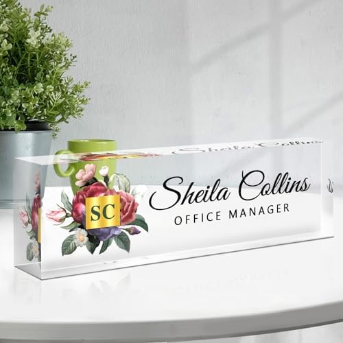 Custom Name Plate for Desk, Employee Appreciation Gifts, Office Decor by Spricoz