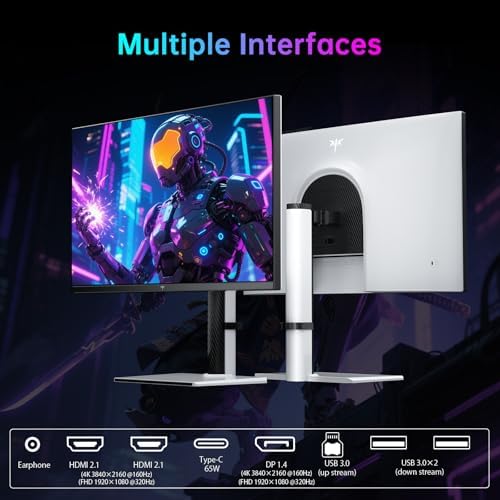 KTC 27 Inch 4K MiniLED Gaming Monitor, UHD Dual Mode White, M27P6 - Image 6
