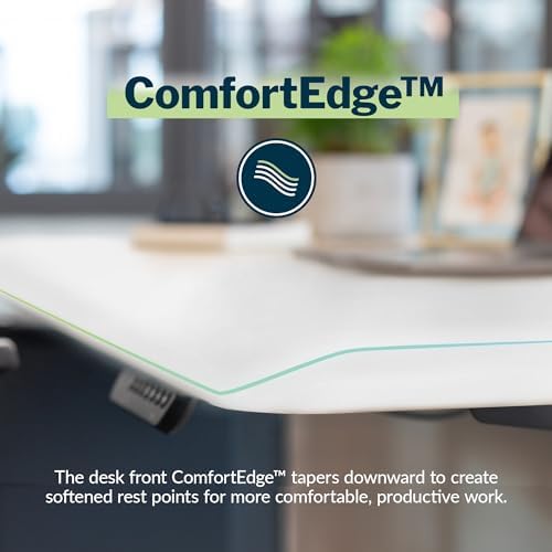 Vari ComfortEdge Electric Standing Desk – 72x30 – White/Silver - Image 3