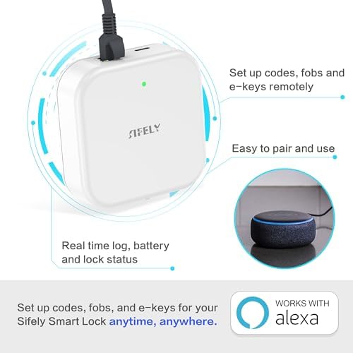 Sifely Smart Lock Wired Gateway - Remote Access Hub for Sifely Smart Door Lock, Works with App & Alexa (Model G3P, Power Over Ethernet, PoE Wired) - Image 2