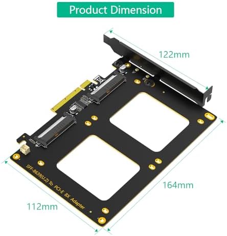 Dual U.2 SSD to PCIe 4.0 X8 Adapter, Support 2 x U.2 SSD or Soft Raid, Without PCI-e Splitter Function (PCIe Bifurcation Motherboard is Required) - Image 3