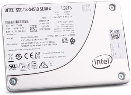 Intel D3-S4510 SSDSC2KB019T8 1.92TB SATA 6Gb/s 3D TLC 1 DWPD 2.5in Read Intensive Enterprise Solid State Drive (Renewed) - Image 2