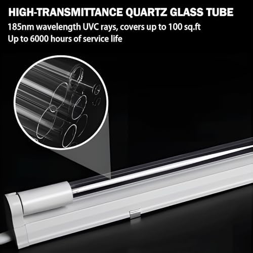 Coospider 6W UV Light with Ozone,185nm Sanitizer Lamp with 3 Time Gear, UVC Lamp for Shoes/Closet/Cabinet/Bathroom 110V CTUV-6– Perfect Father's Day Gifts - Image 6