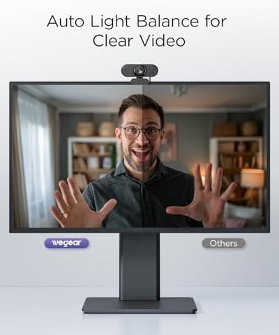 wegear 1080P Webcam for PC, Full HD Computer Camera with Dual Mics, USB-A - Image 3