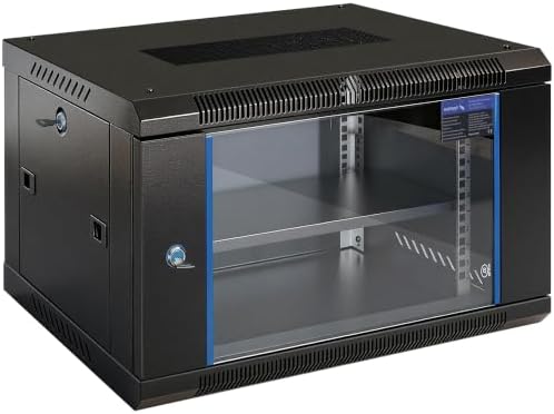 6U Wall Mount Server Rack, 450mm Deep Network Cabinet for Home Lab by SAIPWELL