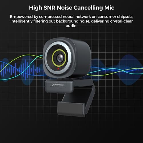 NearStream 4K Webcam for PC with AI Auto Framing and Noise-Canceling Mic - Image 4