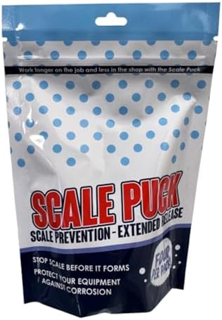 American Pressure Scale Puck - Scale Prevention Four Pack - Extended Release - Rust, Lime, Calcium Inhibitor - Descale - For Use with Hot Water or Steam Pressure Washers by AmericanPressureInc