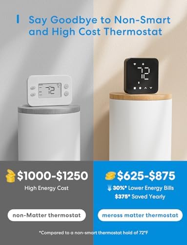 meross Smart Thermostats for Home, Matter Programmble WiFi Thermostat - Image 4