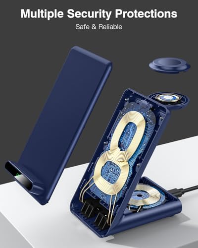 Wireless Charging Station,3 in 1 Charging Stand for Apple Multiple Devices - Image 4