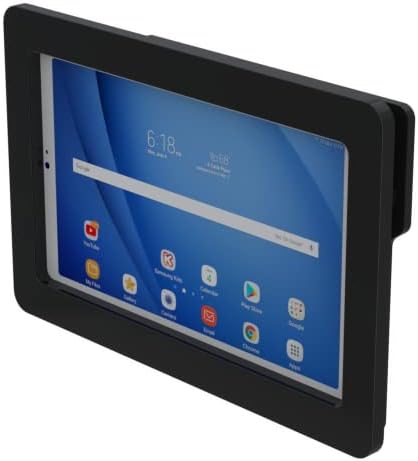 Anti-Theft Acrylic Case with 360 Rotate 180 Swivel Metal Desktop Stand & 90-Degree USB C Cable for Samsung Galaxy TAB A9 A11 8.7" Tablet (Black) - Image 4