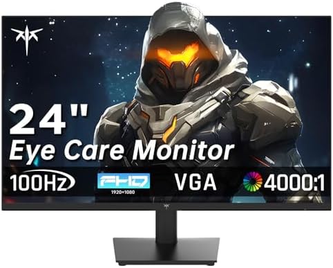 KTC 24 Inch FHD 1080P 100Hz Computer Monitor, VA FreeSync PC Gaming Monitor by KTC