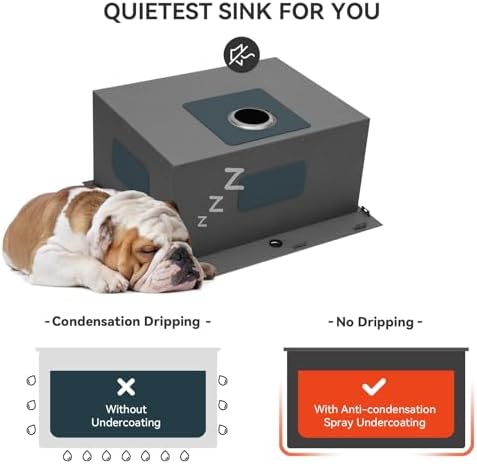 Lordear 12 Inch Deep Drop In Laundry Sink 25x22 Inch Utility Sink 16 Gauge Stainless Steel Topmount Basin for Laundry Room - Image 6