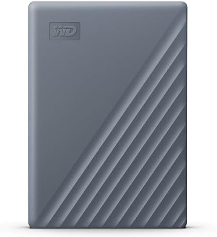 WD 5TB My Passport Portable Hard Drive, Works with USB-C and USB-A, Windows PC, Mac, Chromebook, Gaming Consoles, and Mobile Devices, Backup Software and Password Protection - WDBRMD0050BGY-WESN by Western+Digital