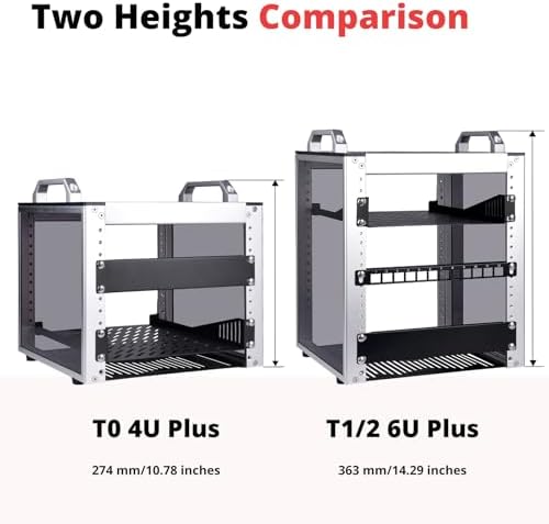 GeeekPi 6U Server Rack, 10 inch Mini Rack for Network, Servers, Audio, and Video Equipment, DeskPi RackMate T1/2 Plus, 10.23inch/260mm Depth (Silver) - Image 3