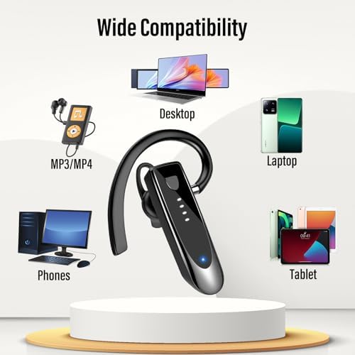 Atheewon Bluetooth Earpiece, Wireless Handsfree with Noise Cancelling Mic - Image 6