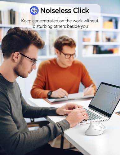 TECKNET Wireless Ergonomic Mouse, Rechargeable Wireless Vertical Mouse - Image 5