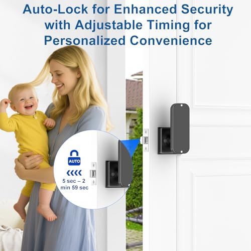 Foxgard Smart Fingerprint Door Lock, 5-in-1 Fingerprint Door Knob, Black - Image 5