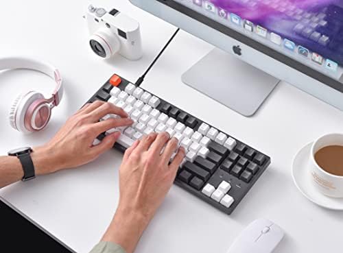 Keychron C1 87 Key TKL Wired Mechanical Keyboard for Mac Windows, 80% Layout Gateron Brown Switch White LED Backlit Double-Shot ABS Keycaps, USB-C Gaming Keyboard for Gamer/Typists/Office - Image 2