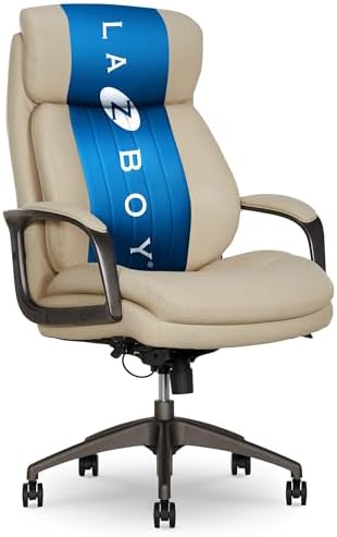 La-Z-Boy High-Back Ergonomic Office Chair, AIR Lumbar Support Leather Chair by Unknown