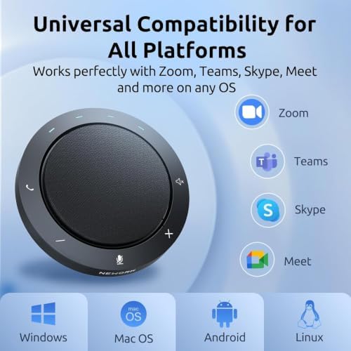 Conference Speakerphone - 2 AI Noise Reduction Mics, 360° Voice Pickup - Image 7