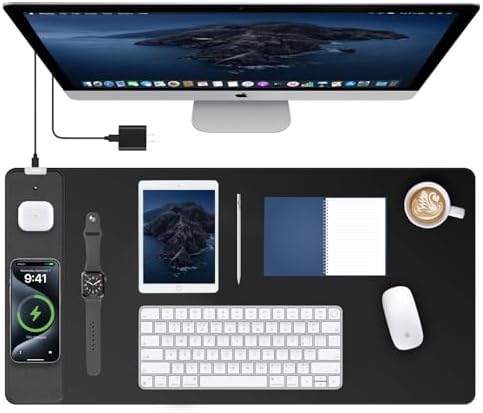 Mouse Pad with 15W Wireless Charging, 31.5"x15.75" XXL Large Desk Mat by TopmadeProduct-Ordernow