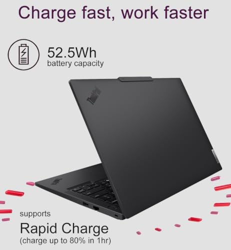 Lenovo ThinkPad T14 Gen 5 AI PC Touchscreen Laptop (14" FHD+, Intel Ultra 5 135U, 16GB DDR5 RAM, 512GB SSD,12-Core (> i7-1355U)) for Business, Backlit, Fingerprint, 5MP IR Webcam, Win 11 Pro (Renewed) - Image 3