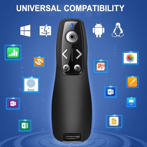 Air Mouse 2-in-1 USB Type C Presentation Clicker Wireless Presenter Remote for PowerPoint, Powerpoint Clicker with Volume Control PowerPoint Slide Advancer for Mac, Computer, Laptop - Image 4