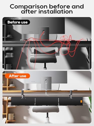 Under Desk Cable Management Tray, Mesh Fabric - Excellent Heat Dissipation - Image 4