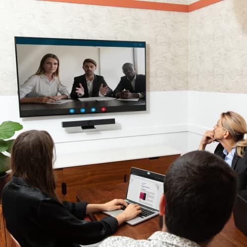 Boom AURA Ultra HD 4K camera conferencing video bar, 120 degree wide angle FOV, beam forming 6 mic array with noise canceling, 2 speakers, AI auto framing and voice speaker tracking, USB plug and play - Image 4