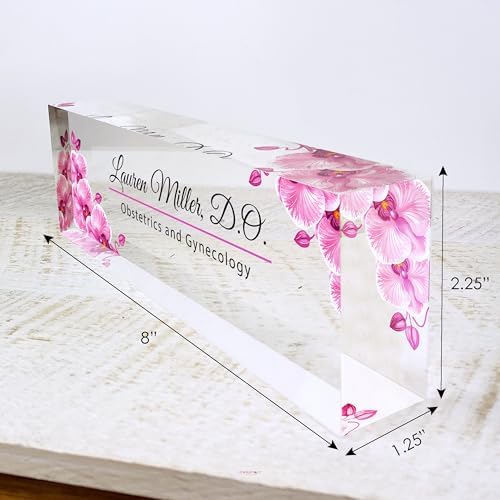Personalized Desk Name Plate for Women, Custom Acrylic Name Plaque - Image 4