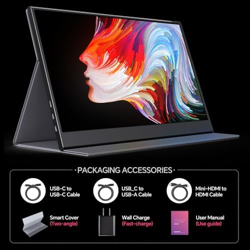 Anyuse 15.6" 4K UHD IPS HDR USB-C HDMI Monitor - Image 6