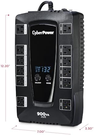 CyberPower AVRG900LCD Intelligent LCD UPS Battery Backup - Image 3