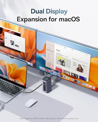 Baseus Nomos Air 12-in-1 DisplayLink Docking Station, 2 Monitors for macOS - Image 3