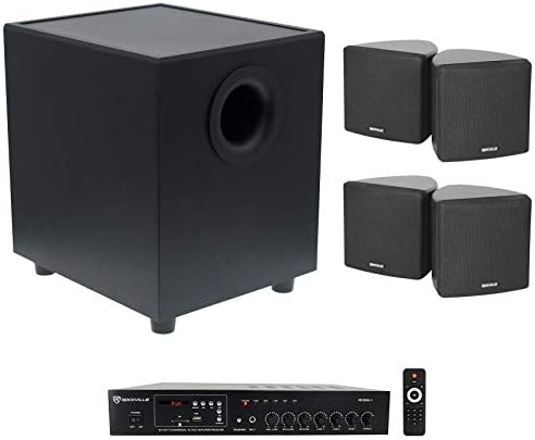 Rockville RCS80-1 70V Commercial Audio System with 4 Speakers and Sub by Rockville