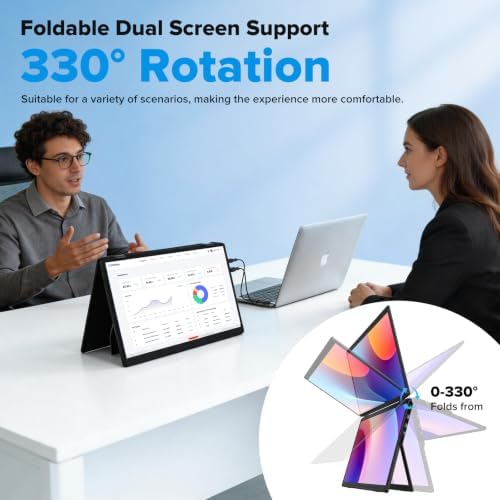 15.6" Laptop Screen Extender, 1080P FHD Travel Thin Triple Portable Monitor - Image 6