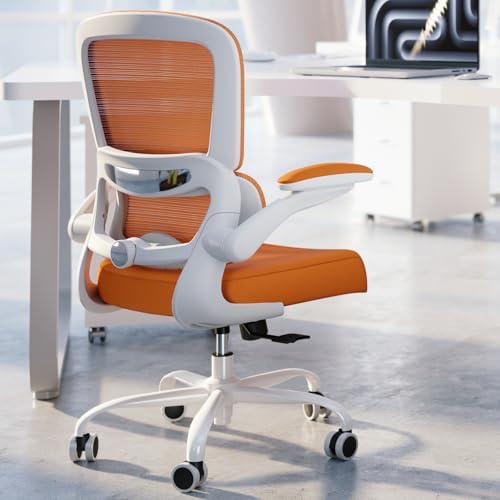 TRALT Office Chair - Ergonomic Desk Chair with Adjustable Lumbar Support, Mesh Computer Chair, Executive Chair for Home Office Comfortable Lumbar Support (1, Orange) by TRALT