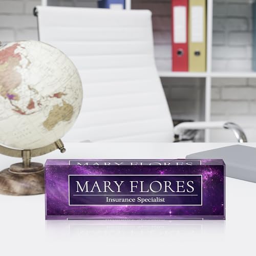 Custom Name Plate for Desk, Desk Name Plate Personalized Acrylic Office Desk Decor for Women and Men, Employee Appreciation Gifts Office Gifts for Boss, Manager, Teacher, Nurse - Image 6