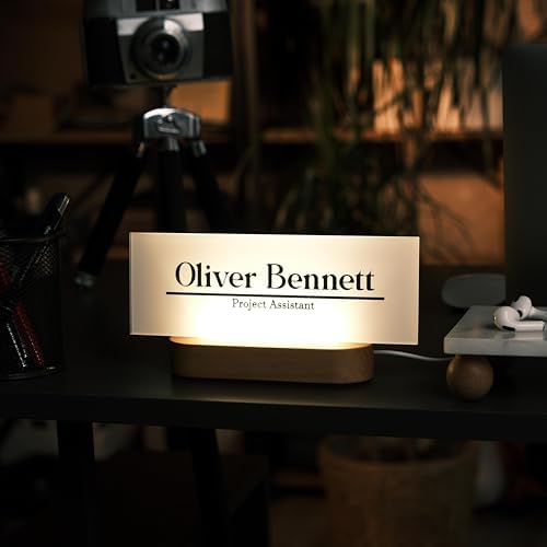 Personalized LED Desk Name Plate – Custom Office Name Sign - Image 6
