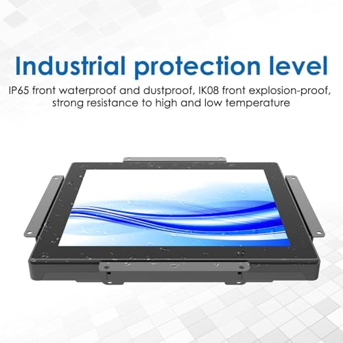 GreenTouch 10.4 inch High Brightness 1000 Nits Front Waterproof Industrial Open Frame PCAP Touch Screen LCD Display Monitor 1024x768 Black - Image 3
