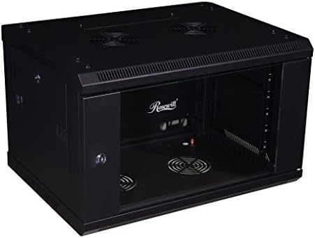 Rosewill Professional 6U Wall mount Cabinet Enclosure 19-Inch Server Network Rack With Locking Glass Door 16-Inches Deep Black (RSWM-6U001) by RosewillInc
