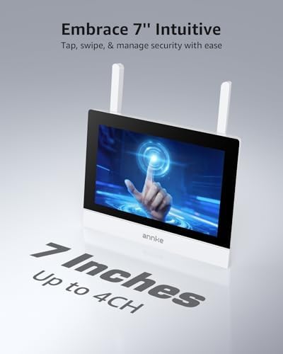 ANNKE Wireless Security Camera System, 7'' Touch Screen Monitor, 64GB SD - Image 6