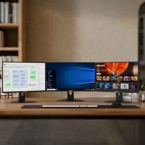Kado 3-Pack Trio 22" Flat Screen 1920x1080 75Hz FHD Computer Monitor - Image 3