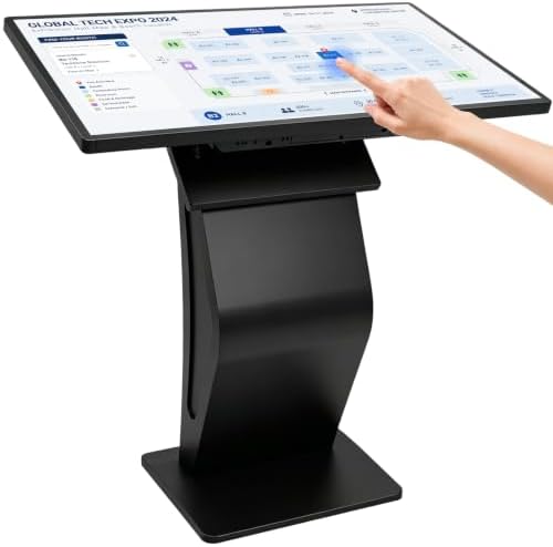 32inch Touch Screen Kiosk, Android System, Install APP, Browser, Digital Signage Kiosk, K-Style Stand Digital Signage Display, Interactive Display Mall Navigation/Advertising/Retail Store by Unknown